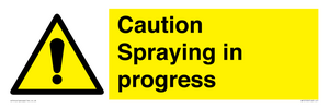 Caution Spraying in progress